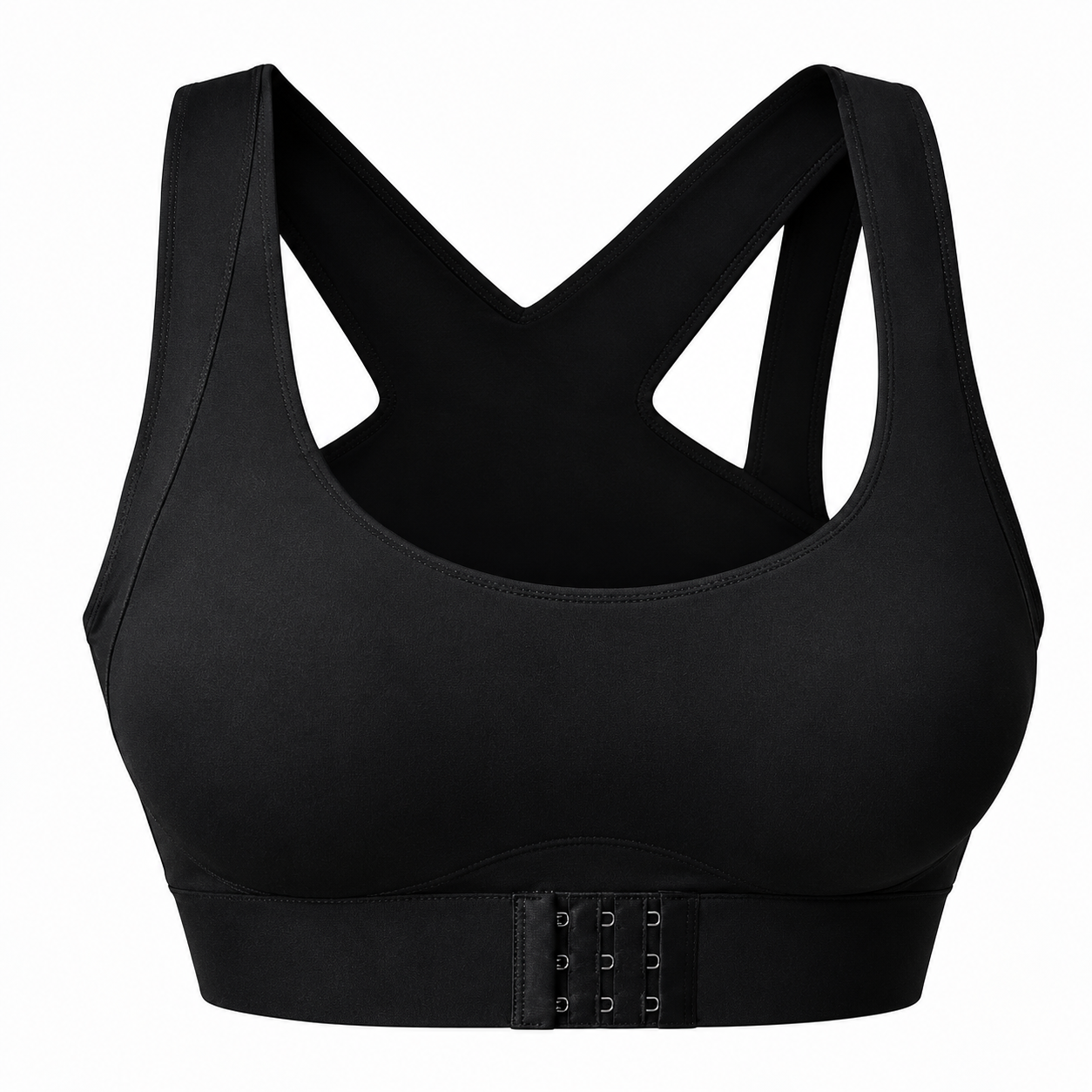 brassière de sport noire minimaliste